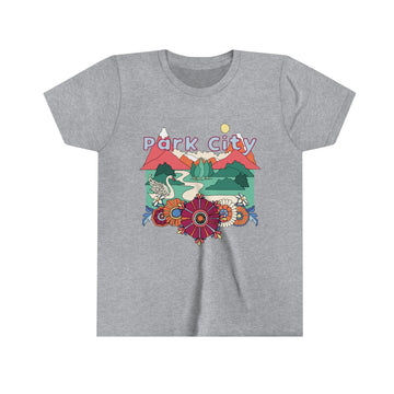 Buy athletic-heather Park City Youth T-Shirt - Boho Utah Kid's TShirt