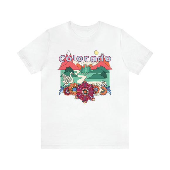Colorado Shirt, Colorado Retro T-Shirt, Hippie Style Colorado tee, Colorado Mountain Shirt