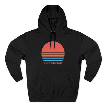 Buy black Premium Connecticut Hoodie - Retro 80s Unisex Sweatshirt