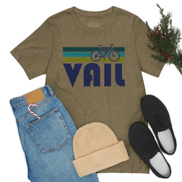 Vail T-Shirt - Retro Mountain Bike Adult Unisex Vail, Colorado T Shirt