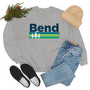 Bend, Oregon Sweatshirt - Retro Trees Unisex-23