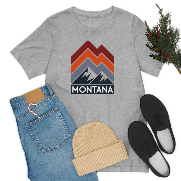 Montana T-Shirt - Retro Mountain Unisex Montana Shirt