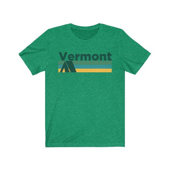 Vermont T-Shirt - Retro Camping Adult Unisex Vermont T Shirt