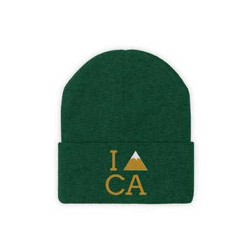 California Knit Beanie - Adult Embroidered I Heart / Love California Knit Hat