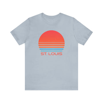 Buy light-blue St. Louis, Missouri T-Shirt - Retro 80s Unisex St. Louis Shirt