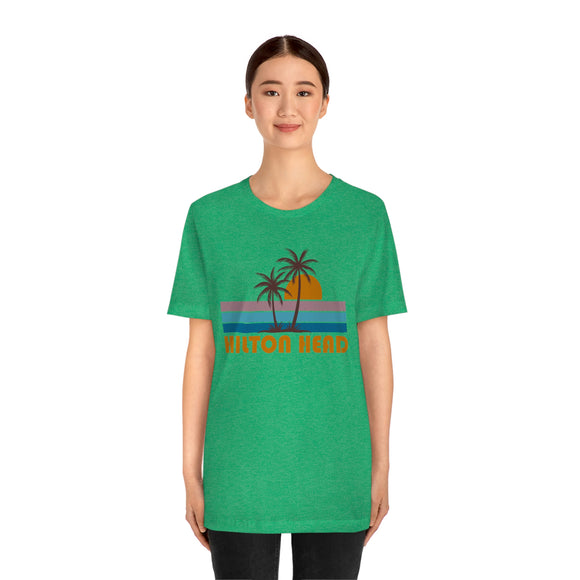 Hilton Head, South Carolina T-Shirt - Retro Palm Tree Unisex Hilton Head Shirt