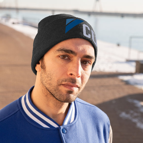 Colorado Beanie - Adult Embroidered Retro Blue Colorado Knit Hat