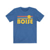 Boise, Idaho T-Shirt - Retro Sunrise Adult Unisex Boise T Shirt