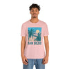 San Diego, California T-Shirt - Retro Palm Tree & Beach Unisex San Diego Shirt