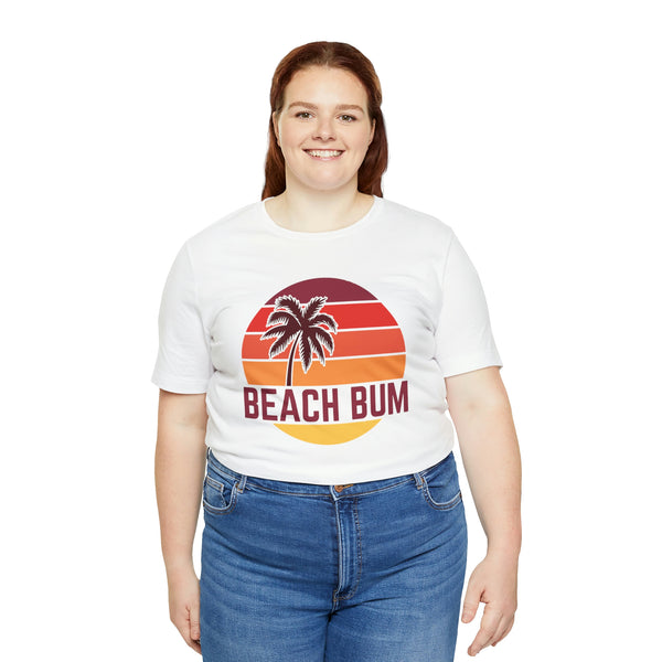 Beach Bum T-Shirt - Retro Palm Tree Unisex Beach Bum Shirt