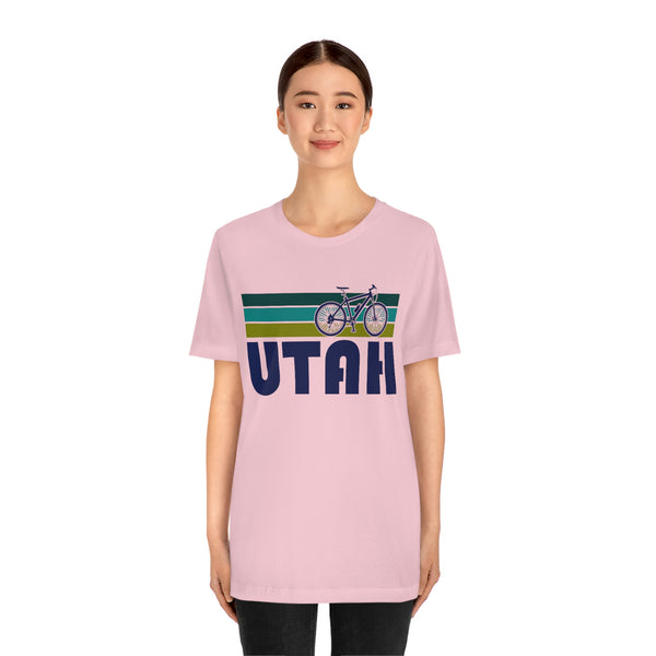 Utah T-Shirt - Retro Mountain Bike Adult Unisex Utah T Shirt