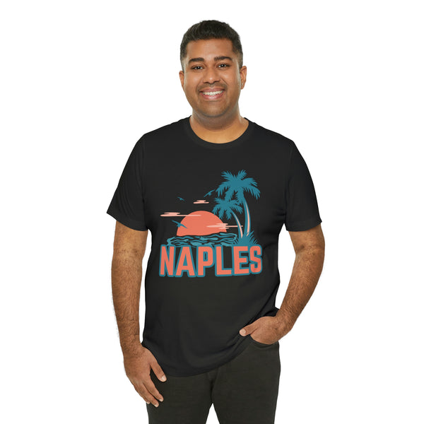 Naples, Florida T-Shirt - Retro Palm Tree & Beach Unisex Naples Shirt