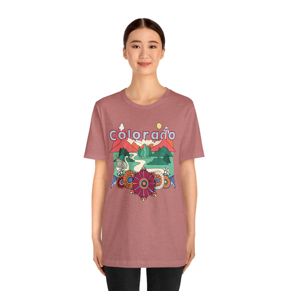 Colorado Shirt, Colorado Retro T-Shirt, Hippie Style Colorado tee, Colorado Mountain Shirt