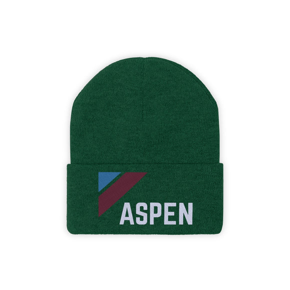 Aspen, Colorado Beanie - Adult Embroidered Retro Aspen Knit Hat