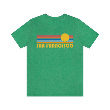 Buy heather-kelly San Francisco, California T-Shirt - Retro Sun Unisex San Francisco T Shirt
