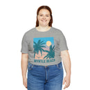 Myrtle Beach, South Carolina T-Shirt - Retro Palm Tree & Beach Unisex Myrtle Beach Shirt-67