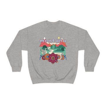 Buy sport-grey Montana Sweatshirt - Boho / Hippie Unisex