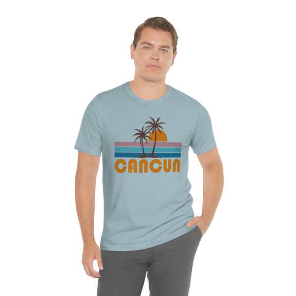 Cancun, Mexico T-Shirt - Retro Palm Tree Unisex Cancun Shirt