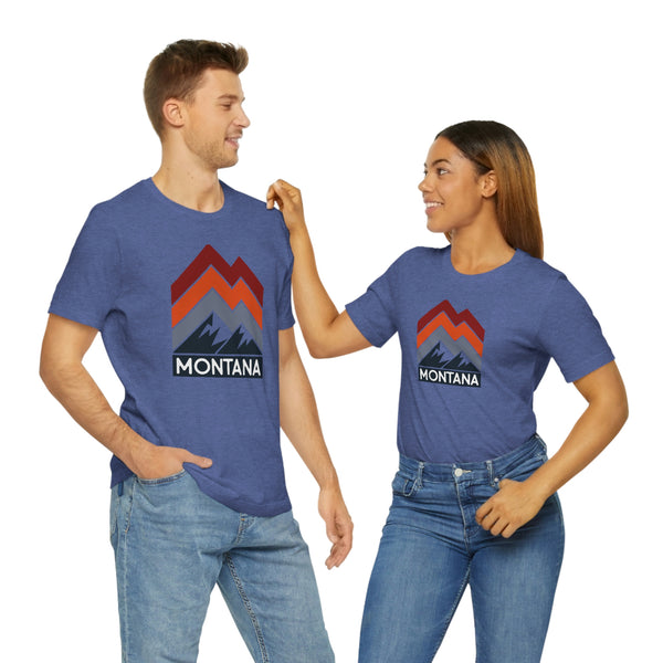 Montana T-Shirt - Retro Mountain Unisex Montana Shirt