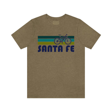 Buy heather-olive Santa Fe T-Shirt - Retro Mountain Bike Adult Unisex Santa Fe, New Mexico T Shirt