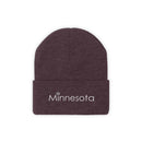Minnesota Knit Beanie - Adult Embroidered Snowflake Minnesota Knit Hat-21