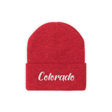 Buy true-red Colorado Beanie - Adult Embroidered Colorado Knit Hat
