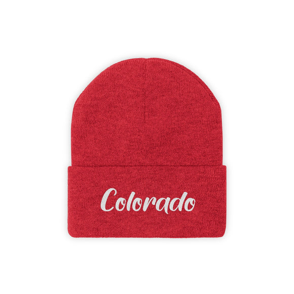 Colorado Beanie - Adult Embroidered Colorado Knit Hat