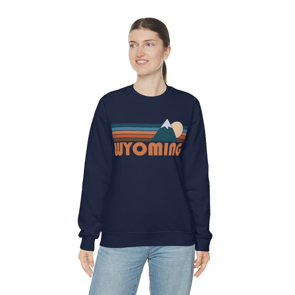 Wyoming Sweatshirt - Retro Mountain Unisex