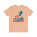 Cancun, Mexico T-Shirt - Retro Palm Tree & Beach Unisex Cancun Shirt-37