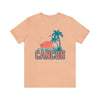 Cancun, Mexico T-Shirt - Retro Palm Tree & Beach Unisex Cancun Shirt