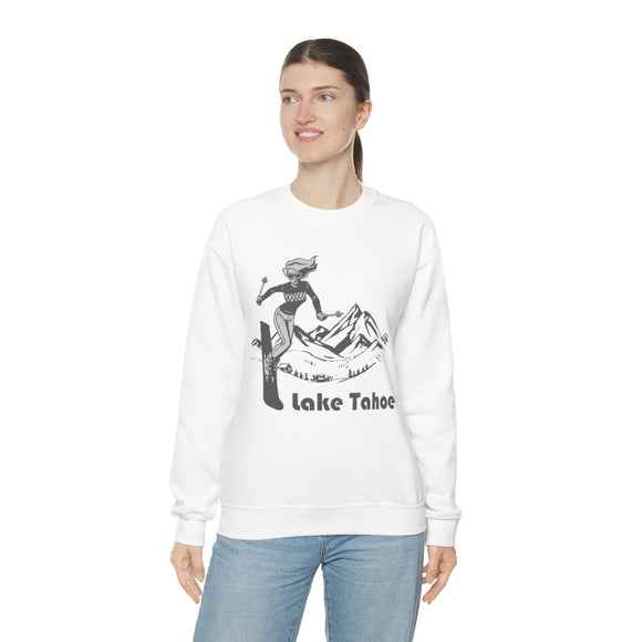 Lake Tahoe, California Sweatshirt - Vintage Style Ski Unisex