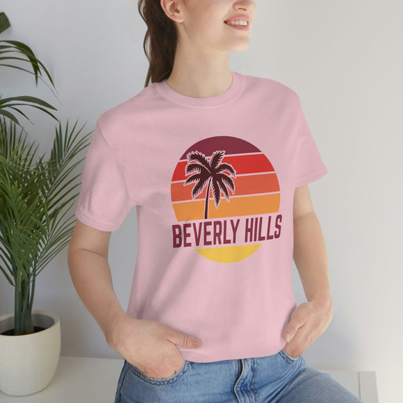 Beverly Hills, California T-Shirt - Retro Palm Tree Unisex Beverly Hills Shirt