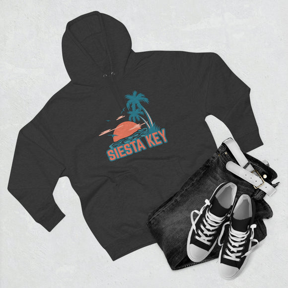 Premium Siesta Key, Florida Hoodie - Palm Tree Unisex Sweatshirt