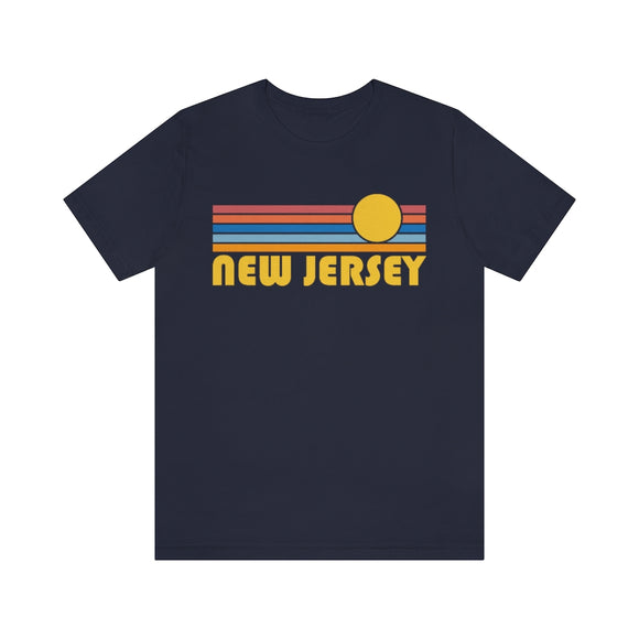 New Jersey T-Shirt - Retro Sun Unisex New Jersey T Shirt