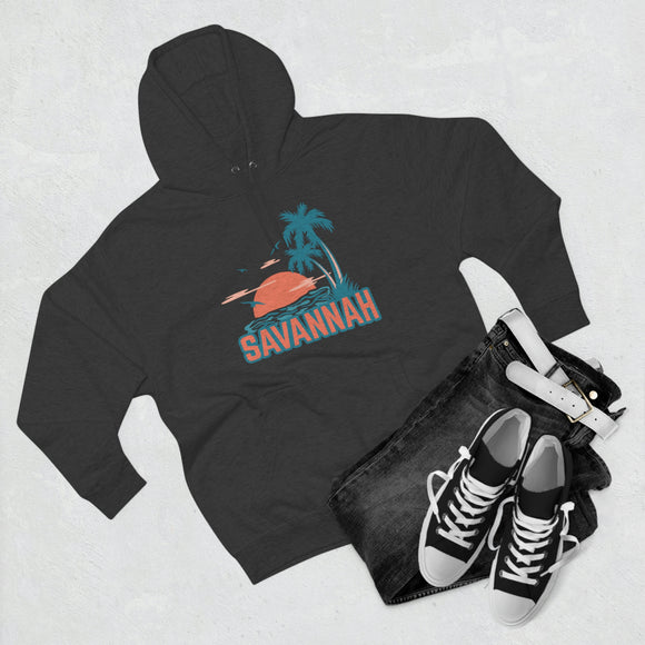 Premium Savannah, Georgia Hoodie - Palm Tree Unisex Sweatshirt