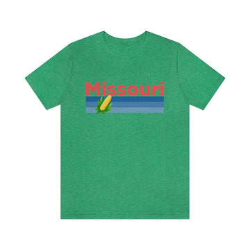 Buy heather-kelly Missouri T-Shirt - Retro Corn Unisex Missouri Shirt
