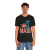 Maui, Hawaii T-Shirt - Retro Palm Tree & Beach Unisex Maui Shirt