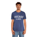 Chicago, Illinois Shirt - Paint Text Unisex Chicago T-Shirt-3