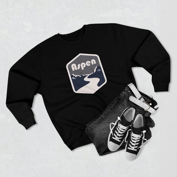 Premium Aspen, Colorado Crewneck Sweatshirt - Retro Unisex Sweatshirt