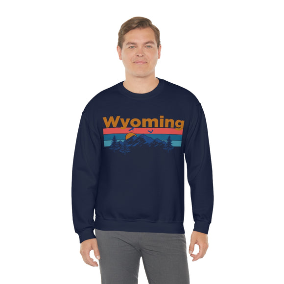 Wyoming Sweatshirt - Mountain & Birds Unisex