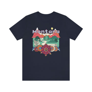 Montana Shirt, Montana Retro T-Shirt, Hippie Style Montana tee, Montana Mountain Shirt