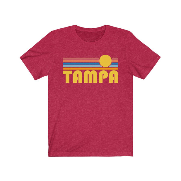 Tampa, Florida T-Shirt - Retro Sunrise Adult Unisex Tampa T Shirt