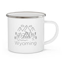Wyoming Camp Mug - Retro Enamel Camping Wyoming Mug-3
