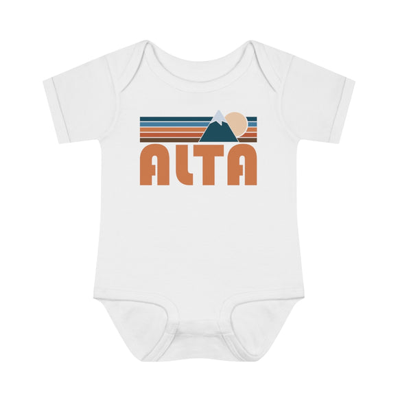 Alta Baby Bodysuit - Retro Mountain Alta, Utah Baby Bodysuit