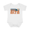Alta Baby Bodysuit - Retro Mountain Alta, Utah Baby Bodysuit