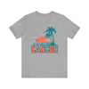 Cancun, Mexico T-Shirt - Retro Palm Tree & Beach Unisex Cancun Shirt