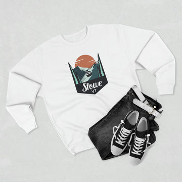 Premium Stowe, Vermont Crewneck Sweatshirt - Retro Unisex Sweatshirt - 0