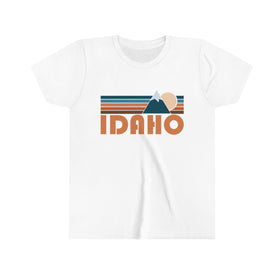Idaho Youth T-Shirt - Retro Mountain Idaho Kid's TShirt