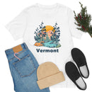 Vermont T-Shirt - Mountain Illustration Unisex Vermont Shirt-15