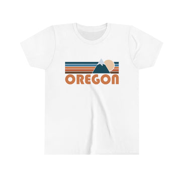 Oregon Youth T-Shirt - Retro Mountain Oregon Kid's TShirt - 0